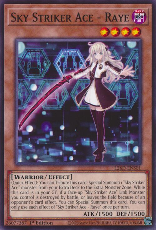 x3 Sky Striker Ace - Raye - L26D-ENS01 - Common - 1st Edition Yu